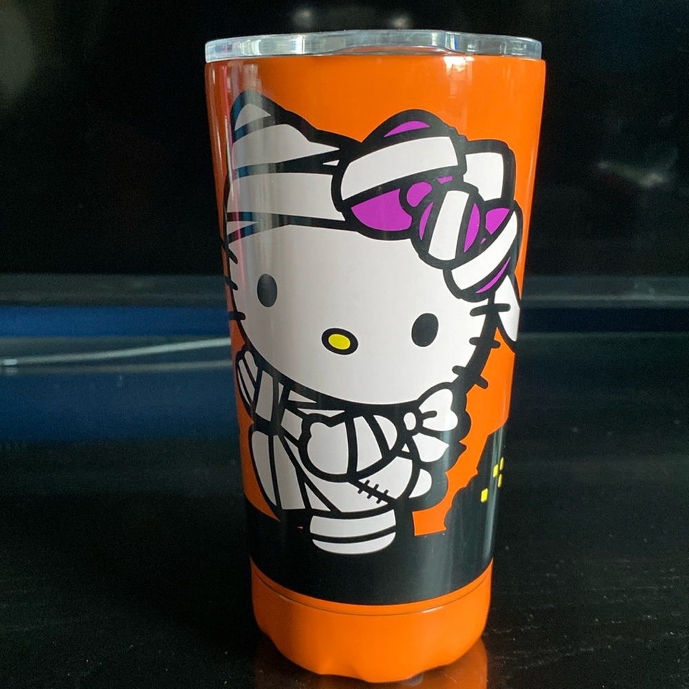 New Sanrio Hello Kitty Halloween Tumbler, Mummy Styled, Orange